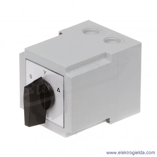 4G25-12-PK /0-Y-D/ 25A Łącznik krzywkowy Gwiazda-Trójkąt, w obudowie 4G25-12-PK /0-Y-D/ 25A Łącznik krzywkowy Gwiazda-Trójkąt, w obudowie