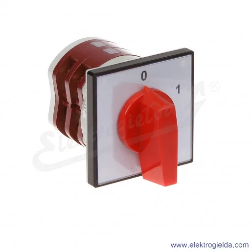 4G40-10-U R112 /0-1/ 40A 3P Łącznik krzywkowy z czerwonym pokrętłem bez obudowy 4G40-10-U R112 /0-1/ 40A 3P Łącznik krzywkowy z czerwonym pokrętłem bez obudowy