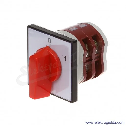 4G40-10-U R112 /0-1/ 40A 3P Łącznik krzywkowy z czerwonym pokrętłem bez obudowy 4G40-10-U R112 /0-1/ 40A 3P Łącznik krzywkowy z czerwonym pokrętłem bez obudowy