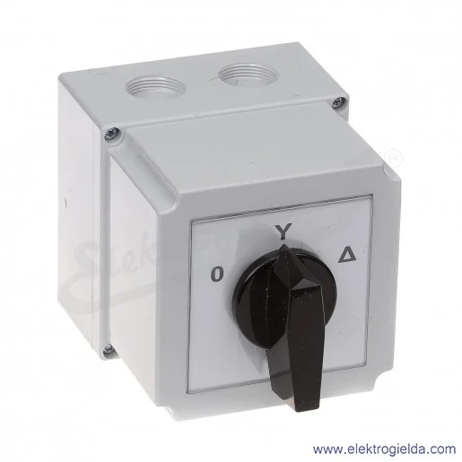 4G40-12-PK /0-Y-D/ 40A Łącznik krzywkowy Gwiazda-Trójkąt, w obudowie 4G40-12-PK /0-Y-D/ 40A Łącznik krzywkowy Gwiazda-Trójkąt, w obudowie