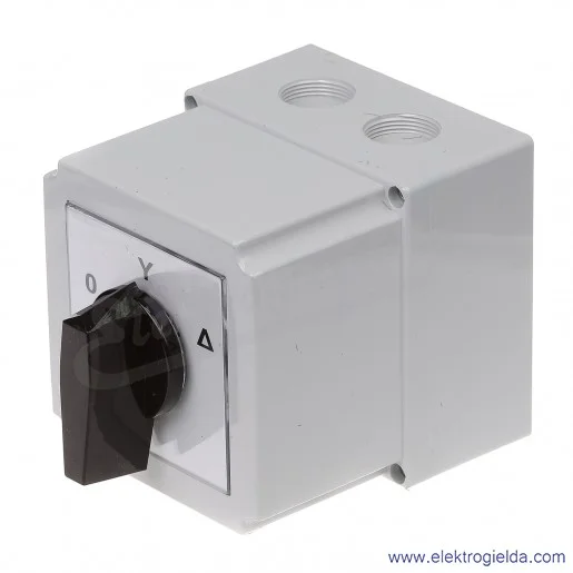 4G40-12-PK /0-Y-D/ 40A Łącznik krzywkowy Gwiazda-Trójkąt, w obudowie 4G40-12-PK /0-Y-D/ 40A Łącznik krzywkowy Gwiazda-Trójkąt, w obudowie