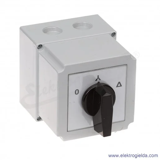 4G63-12-PK /0-Y-D/ 63A Łącznik krzywkowy Gwiazda-Trójkąt, w obudowie 4G63-12-PK /0-Y-D/ 63A Łącznik krzywkowy Gwiazda-Trójkąt, w obudowie