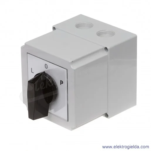 4G80-11-PK /L-0-P/ 80A Łącznik krzywkowy 3-fazowy Lewo-Prawo w obudowie 4G80-11-PK /L-0-P/ 80A Łącznik krzywkowy 3-fazowy Lewo-Prawo w obudowie