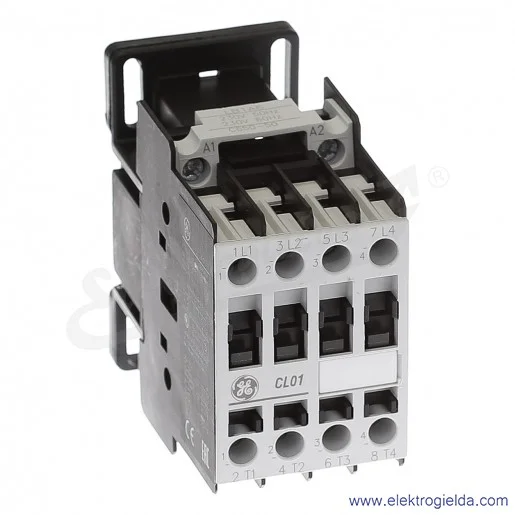 Stycznik CL01A400T6 230V AC 50/60 HZ, 5,5KW/400V AC-3, 25A AC-1, 4-polowy Stycznik CL01A400T6 230V AC 50/60 HZ, 5,5KW/400V AC-3, 25A AC-1, 4-polowy