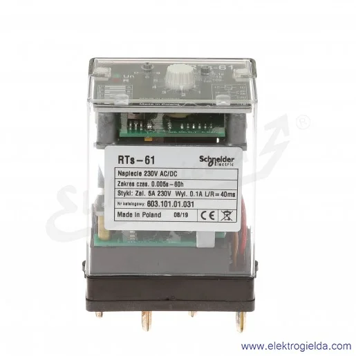 Przekaźnik czasowy 603-101-01-031, RTS61, 230VAC/DC Przekaźnik czasowy 603-101-01-031, RTS61, 230VAC/DC