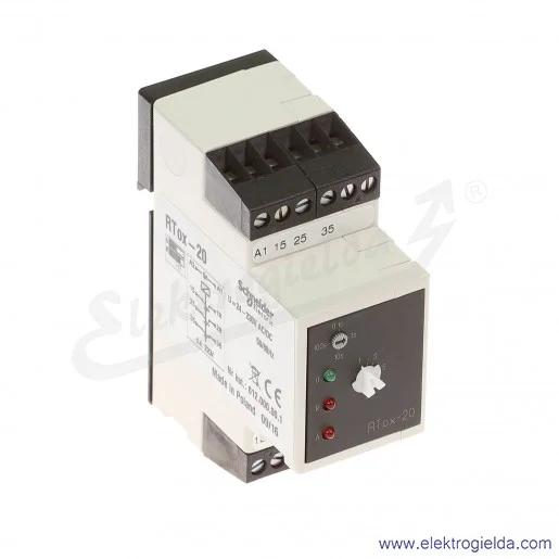 Przekaźnik czasowy 612-000-00-1, RTOX-20, 24-230VAC/DC, z opóźnionym odpadem Przekaźnik czasowy 612-000-00-1, RTOX-20, 24-230VAC/DC, z opóźnionym odpadem