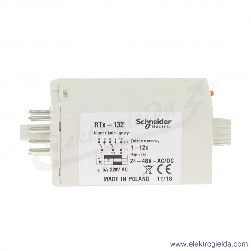 Przekaźnik czasowy 628-002-00-321, RTX132, 24-48VAC/DC 1,2-12s Przekaźnik czasowy 628-002-00-321, RTX132, 24-48VAC/DC 1,2-12s