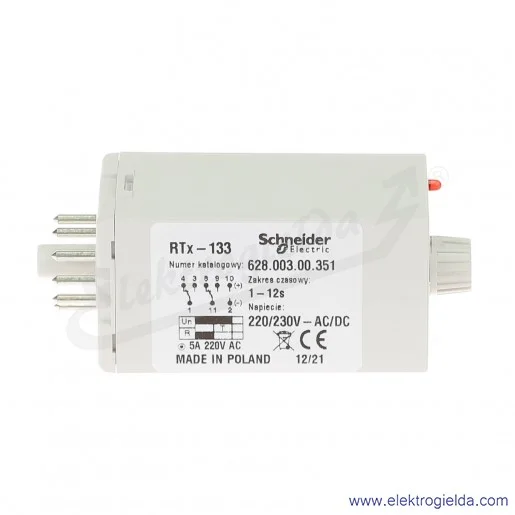 Przekaźnik czasowy 628-003-00-351, RTX133, 230VAC/DC, 1-12s Przekaźnik czasowy 628-003-00-351, RTX133, 230VAC/DC, 1-12s