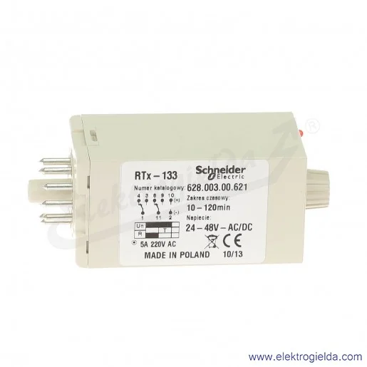 Przekaźnik czasowy 628-003-00-621, RTX133, 24-48VAC/DC, 10-120min Przekaźnik czasowy 628-003-00-621, RTX133, 24-48VAC/DC, 10-120min