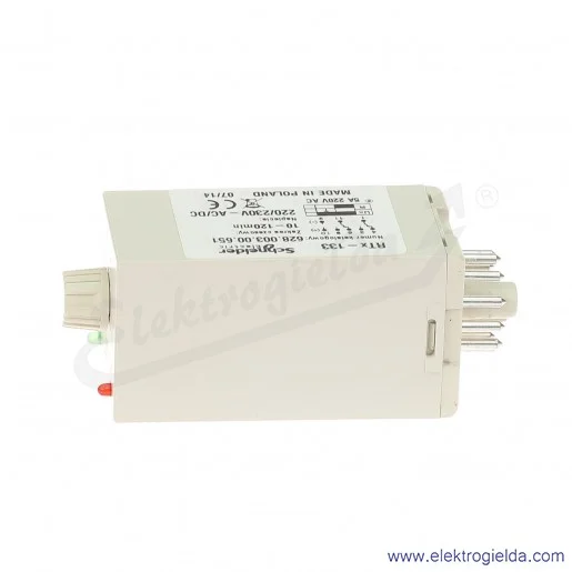 Przekaźnik czasowy 628-003-00-651, RTX133, 230VAC/DC, 10-120min Przekaźnik czasowy 628-003-00-651, RTX133, 230VAC/DC, 10-120min