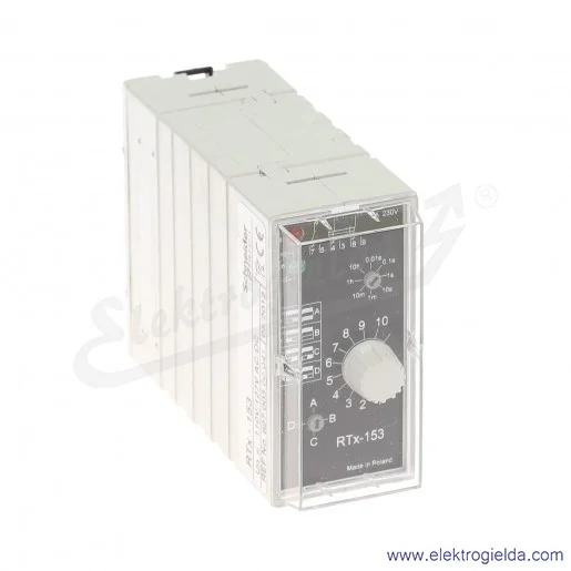 Przekaźnik czasowy 627-003-00-041, RTX153, 110/127VAC/DC, wielofunkcyjny Przekaźnik czasowy 627-003-00-041, RTX153, 110/127VAC/DC, wielofunkcyjny