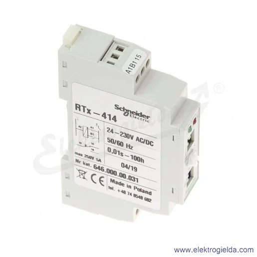 Przekaźnik czasowy 646-000-00-031, RTX414, 24...230V AC/DC, mikroprocesorowy Przekaźnik czasowy 646-000-00-031, RTX414, 24...230V AC/DC, mikroprocesorowy