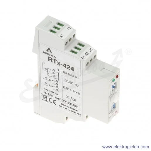 Przekaźnik czasowy 647-000-00-021, RTX424, 24...230V AC/DC, mikroprocesorowy Przekaźnik czasowy 647-000-00-021, RTX424, 24...230V AC/DC, mikroprocesorowy