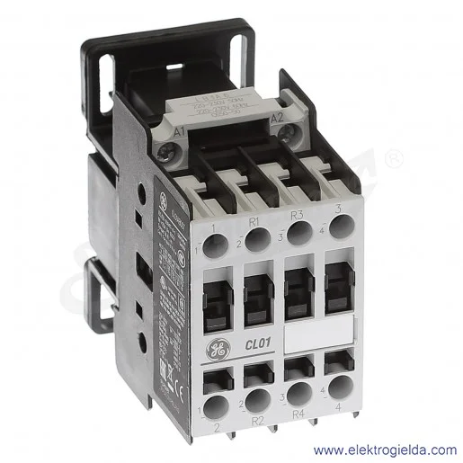 Stycznik CL01AB00T6 230V AC 50/60 HZ, 2NO+2NC, 5.5KW/400V AC-3, 25A AC-1, 4-polowy Stycznik CL01AB00T6 230V AC 50/60 HZ, 2NO+2NC, 5.5KW/400V AC-3, 25A AC-1, 4-polowy