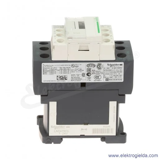 LC1D25BD 1z+1r 11kW 40A Uc 24 VDC Stycznik zaciski śrubowe LC1D25BD 1z+1r 11kW 40A Uc 24 VDC Stycznik zaciski śrubowe