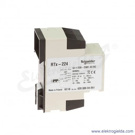 Przekaźnik czasowy elektroniczny 620-000-04-051, RTX224, 220/230V AC/DC