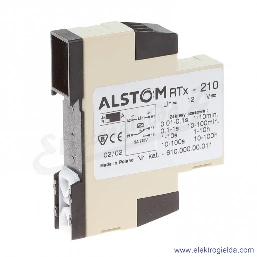 Przekaźnik czasowy elektroniczny 610-000-00-011, RTX210, 12VDC Przekaźnik czasowy elektroniczny 610-000-00-011, RTX210, 12VDC