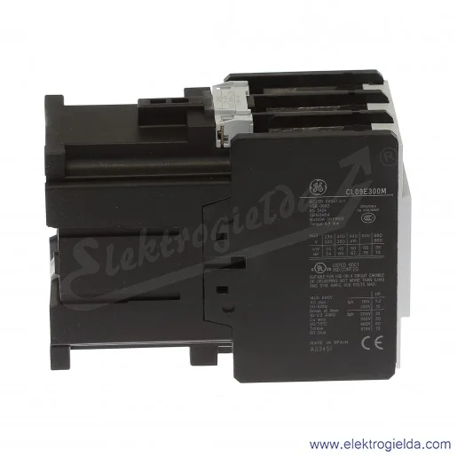 Stycznik CL09E300MD 24V AC/DC 50/60 HZ, 45KW/400V AC-3, 140A AC-1, 3-polowy Stycznik CL09E300MD 24V AC/DC 50/60 HZ, 45KW/400V AC-3, 140A AC-1, 3-polowy