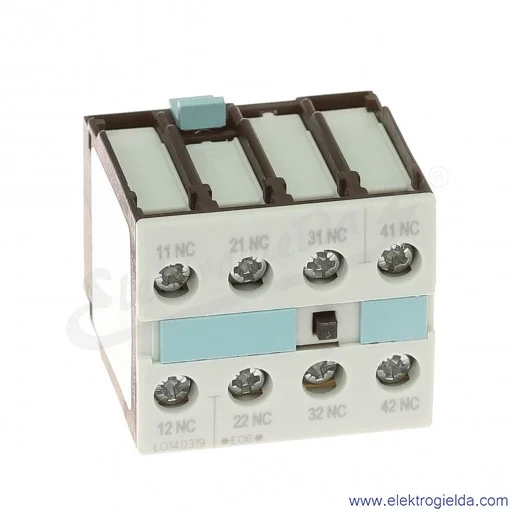 Styki pomocnicze 3RH1921-1FA04 4NC , DO STYCZNIKÓW S6 DO S12 Styki pomocnicze 3RH1921-1FA04 4NC , DO STYCZNIKÓW S6 DO S12