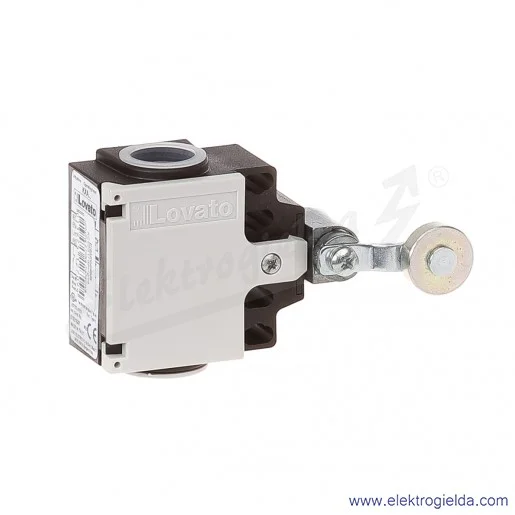 wyłącznik krańcowy KCE2S11 dźwignia uchylna z rolką metalową 19mm, styki 1NO+1NC, obudowa plastikowa IP65 wyłącznik krańcowy KCE2S11 dźwignia uchylna z rolką metalową 19mm, styki 1NO+1NC, obudowa plastikowa IP65