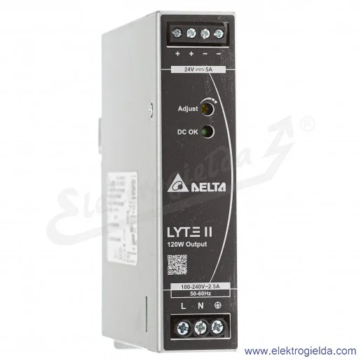 Zasilacz DRL-24V120W1EN 24V/5.0A/120W zasilanie 90..264VAC Zasilacz DRL-24V120W1EN 24V/5.0A/120W zasilanie 90..264VAC