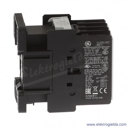 Stycznik CL02A310TJ 110V AC 50/60 HZ, 1NO, 7.5KW/400V AC-3, 32A AC-1, 3-polowy Stycznik CL02A310TJ 110V AC 50/60 HZ, 1NO, 7.5KW/400V AC-3, 32A AC-1, 3-polowy