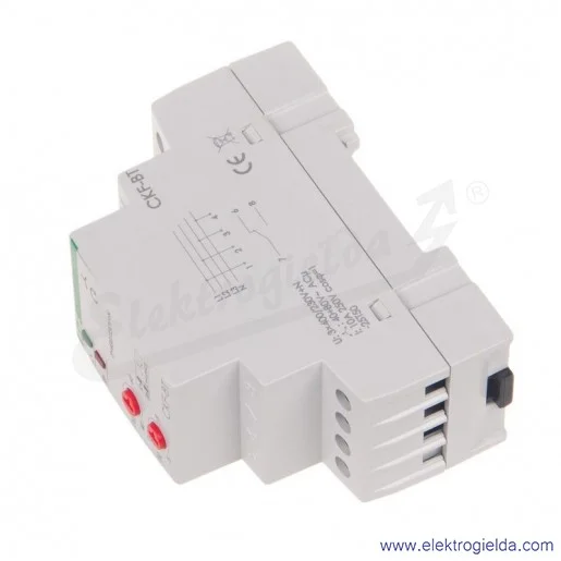 Przekaźnik kontroli faz CKF 2BT TRMS mikroprocesorowy czujnik kolejności zaniku fazy z kontrolą zadziałania styków stycznika z r Przekaźnik kontroli faz CKF 2BT TRMS mikroprocesorowy czujnik kolejności zaniku fazy z kontrolą zadziałania styków stycznika z r