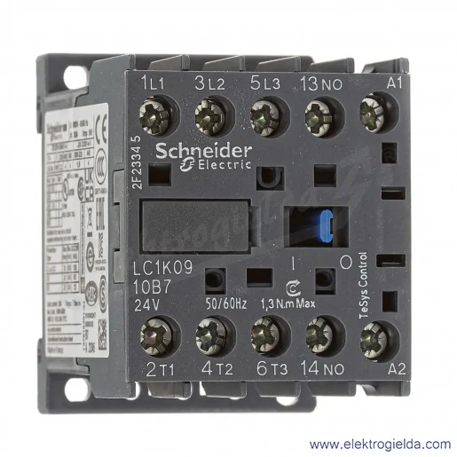 LC1K0910B7 1NO 4kW 20A Uc 24 VAC 50/60Hz Stycznik miniaturowy, zaciski śrubowe LC1K0910B7 1NO 4kW 20A Uc 24 VAC 50/60Hz Stycznik miniaturowy, zaciski śrubowe