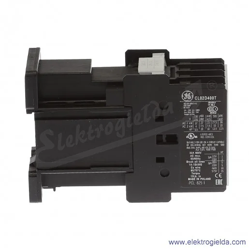 Stycznik CL02D400TD 24V DC, 7,5KW/400V AC-3, 32A AC-1, 4-polowy Stycznik CL02D400TD 24V DC, 7,5KW/400V AC-3, 32A AC-1, 4-polowy