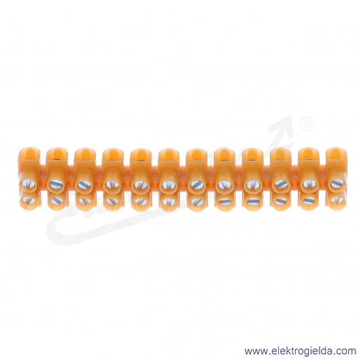 Listwa zaciskowa 21210108, LTF 12*2,5, pomarańczowa, 2,5mm2, 24A, 450V, 12 torowa Listwa zaciskowa 21210108, LTF 12*2,5, pomarańczowa, 2,5mm2, 24A, 450V, 12 torowa