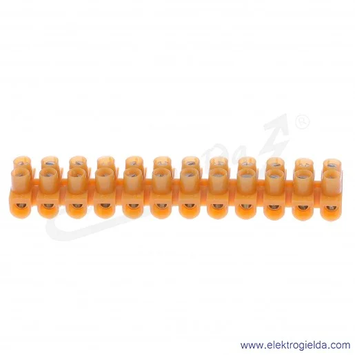 Listwa zaciskowa 21210108, LTF 12*2,5, pomarańczowa, 2,5mm2, 24A, 450V, 12 torowa Listwa zaciskowa 21210108, LTF 12*2,5, pomarańczowa, 2,5mm2, 24A, 450V, 12 torowa