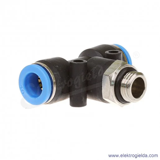 Trójnik z tworzywa typu T G1/4 + 2x FI10 Trójnik z tworzywa typu T G1/4 + 2x FI10