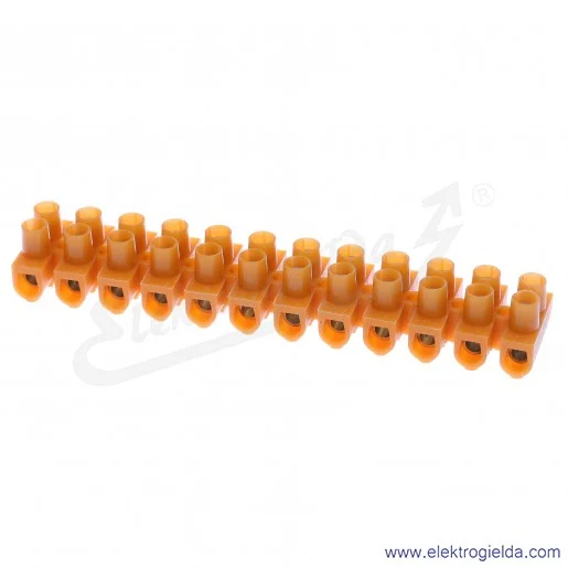Listwa zaciskowa 21512108, LTF 12*10,0, pomarańczowa, 10mm2, 57A, 750V, 12 torowa Listwa zaciskowa 21512108, LTF 12*10,0, pomarańczowa, 10mm2, 57A, 750V, 12 torowa