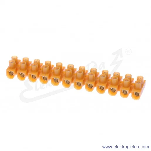 Listwa zaciskowa 21412108, LTF 12*6,0 pomarańczowa, 6mm2, 41A, 450V, 12 torowa Listwa zaciskowa 21412108, LTF 12*6,0 pomarańczowa, 6mm2, 41A, 450V, 12 torowa