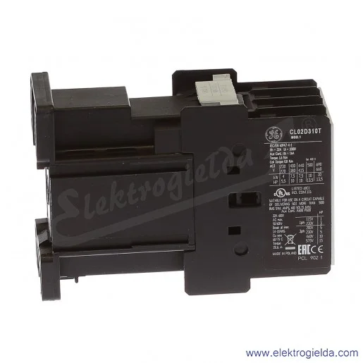 Stycznik CL02D310TG 48V DC, 1NO, 7,5KW/400V AC-3, 32A AC-1, 3-polowy Stycznik CL02D310TG 48V DC, 1NO, 7,5KW/400V AC-3, 32A AC-1, 3-polowy