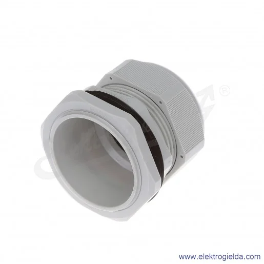 Dławnica kablowa DP-EN 63 HM szara z poliamidu, stopień ochrony IP68 w komplecie z nakrętką i płaską uszczelką Dławnica kablowa DP-EN 63 HM szara z poliamidu, stopień ochrony IP68 w komplecie z nakrętką i płaską uszczelką