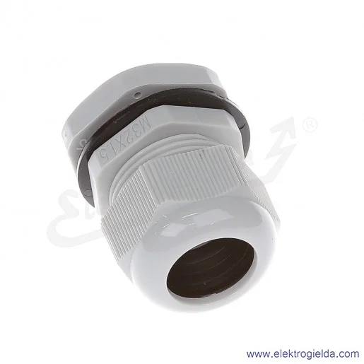 Dławnica kablowa DP-EN 32 HM szara z poliamidu, stopień ochrony IP68 w komplecie z nakrętką i płaską uszczelką Dławnica kablowa DP-EN 32 HM szara z poliamidu, stopień ochrony IP68 w komplecie z nakrętką i płaską uszczelką
