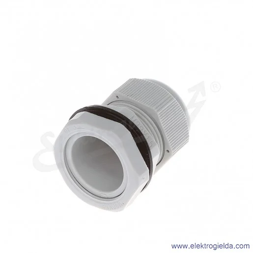 Dławnica kablowa DP-EN 32 HM szara z poliamidu, stopień ochrony IP68 w komplecie z nakrętką i płaską uszczelką Dławnica kablowa DP-EN 32 HM szara z poliamidu, stopień ochrony IP68 w komplecie z nakrętką i płaską uszczelką