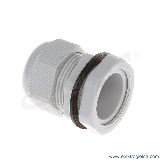 Dławnica kablowa DP-EN 32 HM szara z poliamidu, stopień ochrony IP68 w komplecie z nakrętką i płaską uszczelką Dławnica kablowa DP-EN 32 HM szara z poliamidu, stopień ochrony IP68 w komplecie z nakrętką i płaską uszczelką