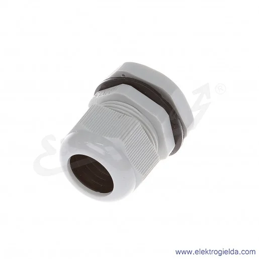 Dławnica kablowa DP-EN 32 HM szara z poliamidu, stopień ochrony IP68 w komplecie z nakrętką i płaską uszczelką Dławnica kablowa DP-EN 32 HM szara z poliamidu, stopień ochrony IP68 w komplecie z nakrętką i płaską uszczelką