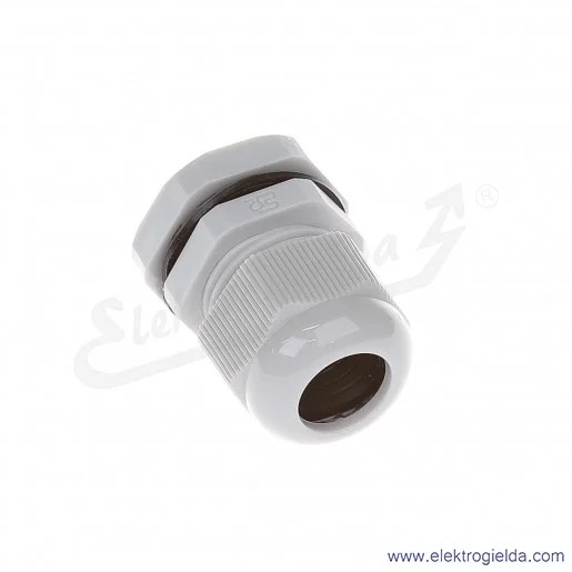 Dławnica kablowa DP 16/H szara z poliamidu, stopień ochrony IP68 w komplecie z nakrętką i płaską uszczelką Dławnica kablowa DP 16/H szara z poliamidu, stopień ochrony IP68 w komplecie z nakrętką i płaską uszczelką