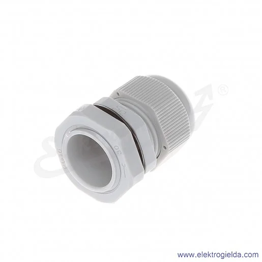 Dławnica kablowa DP 16/H szara z poliamidu, stopień ochrony IP68 w komplecie z nakrętką i płaską uszczelką Dławnica kablowa DP 16/H szara z poliamidu, stopień ochrony IP68 w komplecie z nakrętką i płaską uszczelką