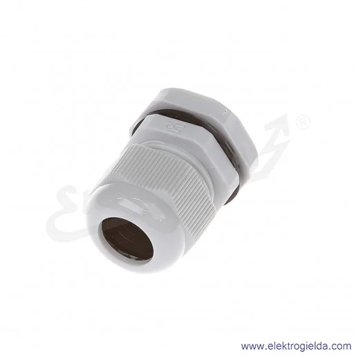 Dławnica kablowa DP 16/H szara z poliamidu, stopień ochrony IP68 w komplecie z nakrętką i płaską uszczelką Dławnica kablowa DP 16/H szara z poliamidu, stopień ochrony IP68 w komplecie z nakrętką i płaską uszczelką