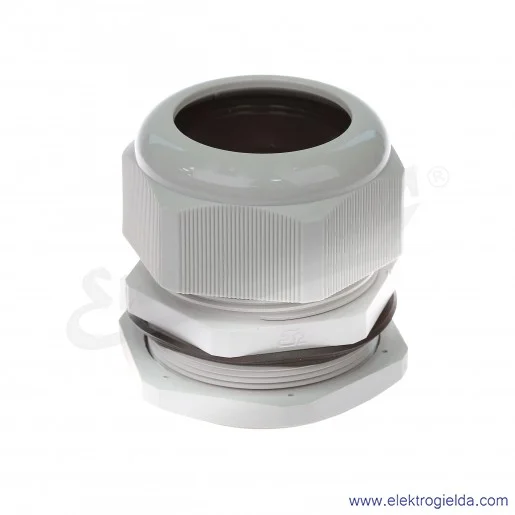 Dławnica kablowa DP 63/H szara z poliamidu, stopień ochrony IP68 w komplecie z nakrętką i płaską uszczelką Dławnica kablowa DP 63/H szara z poliamidu, stopień ochrony IP68 w komplecie z nakrętką i płaską uszczelką