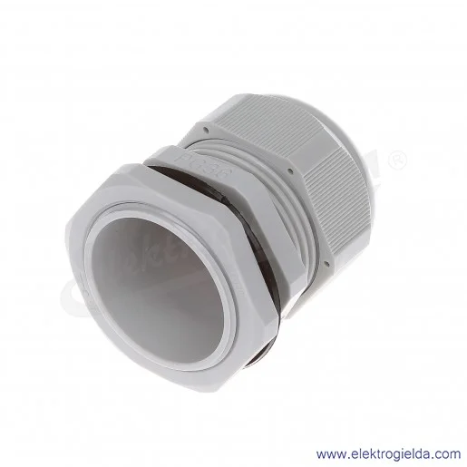 Dławnica kablowa DP 36/H szara z poliamidu, stopień ochrony IP68 w komplecie z nakrętką i płaską uszczelką Dławnica kablowa DP 36/H szara z poliamidu, stopień ochrony IP68 w komplecie z nakrętką i płaską uszczelką