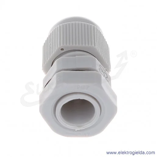 Dławnica kablowa DP 7/H szara z poliamidu, stopień ochrony IP68 w komplecie z nakrętką i płaską uszczelką Dławnica kablowa DP 7/H szara z poliamidu, stopień ochrony IP68 w komplecie z nakrętką i płaską uszczelką