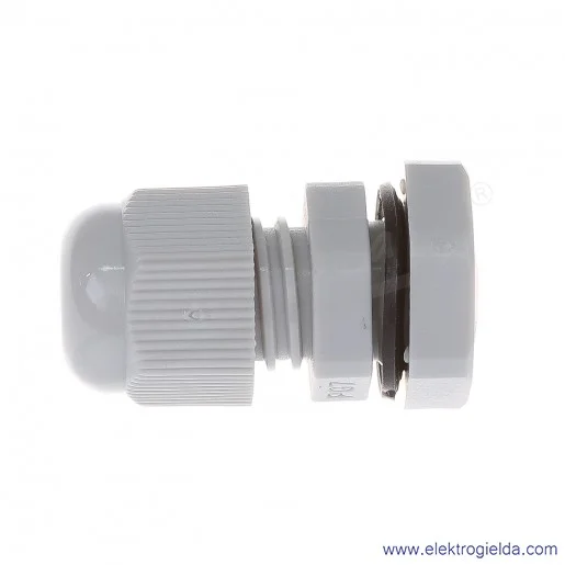 Dławnica kablowa DP 7/H szara z poliamidu, stopień ochrony IP68 w komplecie z nakrętką i płaską uszczelką Dławnica kablowa DP 7/H szara z poliamidu, stopień ochrony IP68 w komplecie z nakrętką i płaską uszczelką