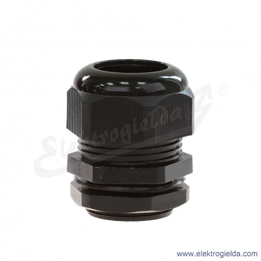 Dławnica kablowa DP-EN 40 HM BK czarna z poliamidu, stopień ochrony IP68 w komplecie z nakrętką i płaską uszczelką Dławnica kablowa DP-EN 40 HM BK czarna z poliamidu, stopień ochrony IP68 w komplecie z nakrętką i płaską uszczelką