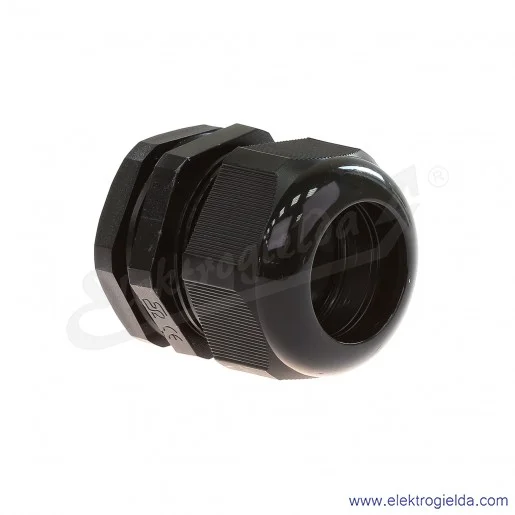 Dławnica kablowa DP-EN 32 HM BK czarna z poliamidu, stopień ochrony IP68 w komplecie z nakrętką i płaską uszczelką Dławnica kablowa DP-EN 32 HM BK czarna z poliamidu, stopień ochrony IP68 w komplecie z nakrętką i płaską uszczelką