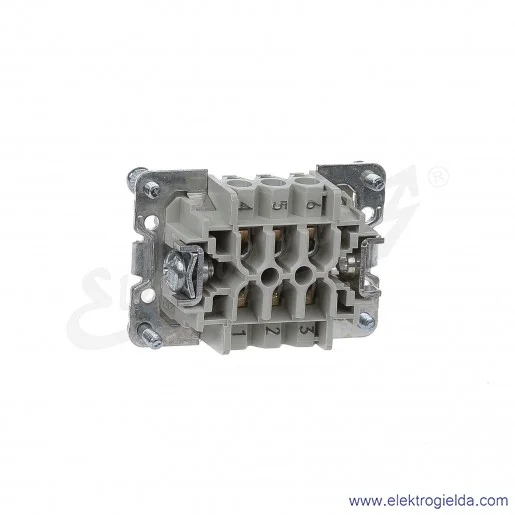 Wkład gniazda BAS BUS 6 2,5 50, 6 PIN, 600V, 16A Wkład gniazda BAS BUS 6 2,5 50, 6 PIN, 600V, 16A